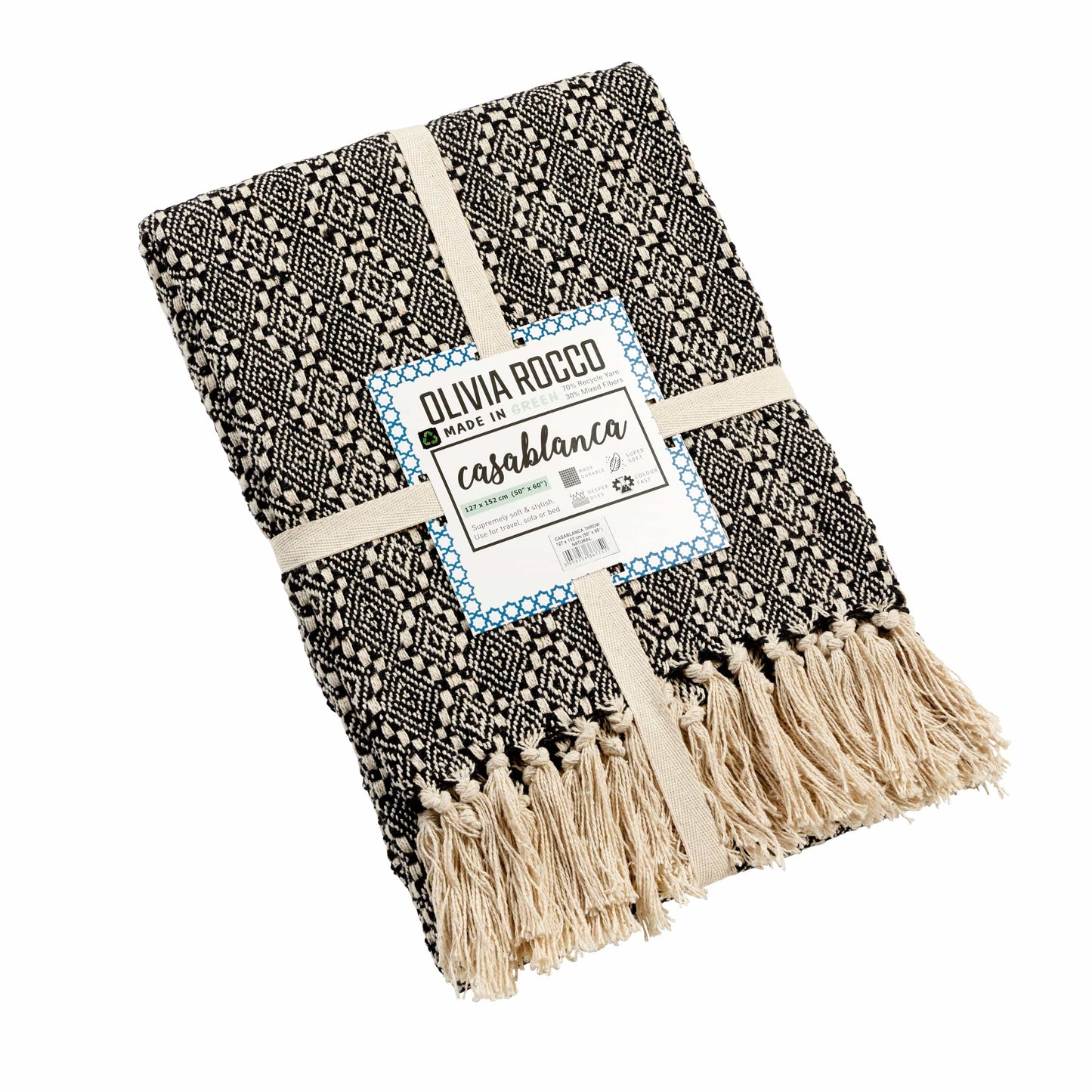 OLIVIA ROCCO Throw Casablanca Super Soft Cotton Home Throws Wholesale Manchester UK