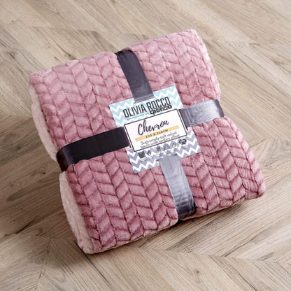 OLIVIA ROCCO Throw Chevron Ombre Effect Throw Wholesale Manchester UK