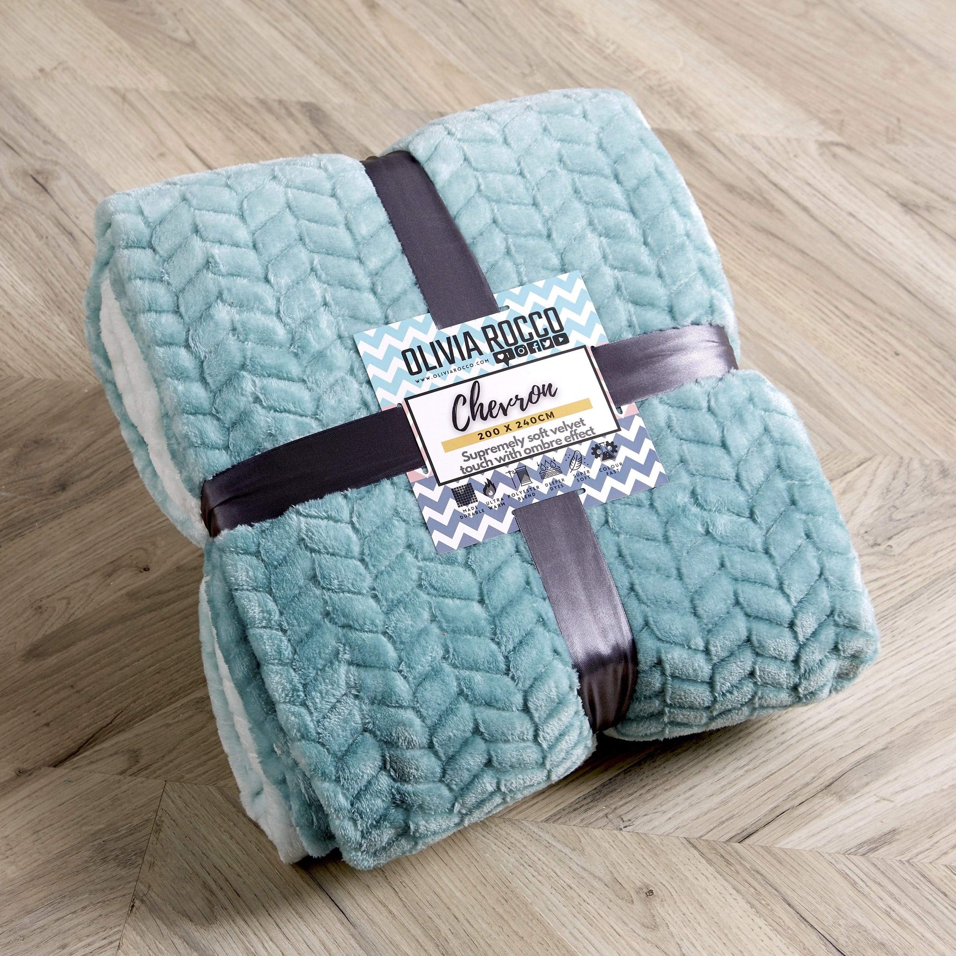 OLIVIA ROCCO Throw Chevron Ombre Effect Throw Wholesale Manchester UK