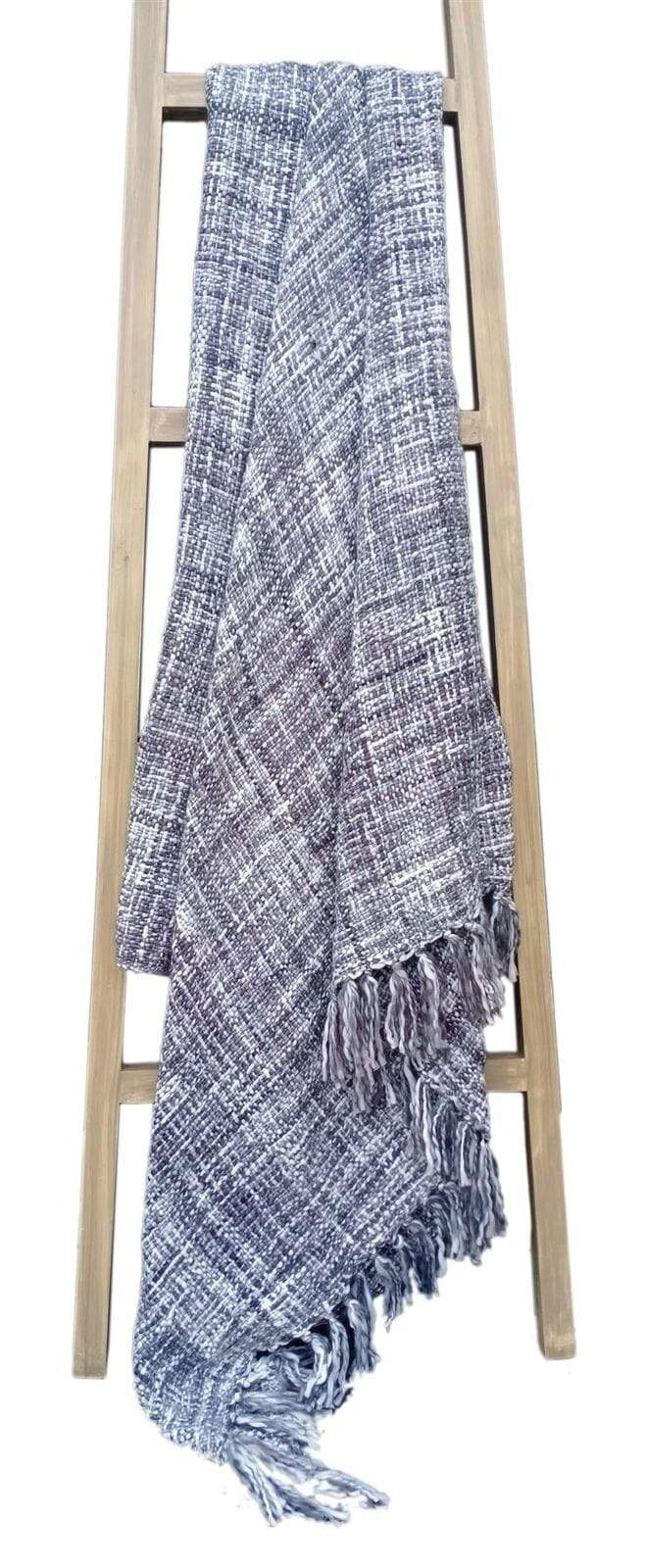 OLIVIA ROCCO Throw GREY French Tonal Chenille Throw Wholesale Manchester UK