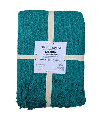OLIVIA ROCCO Throw Lisbon Pure Cotton Honeycomb Throw Wholesale Manchester UK