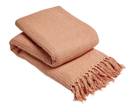OLIVIA ROCCO Throw Lisbon Pure Cotton Honeycomb Throw Wholesale Manchester UK
