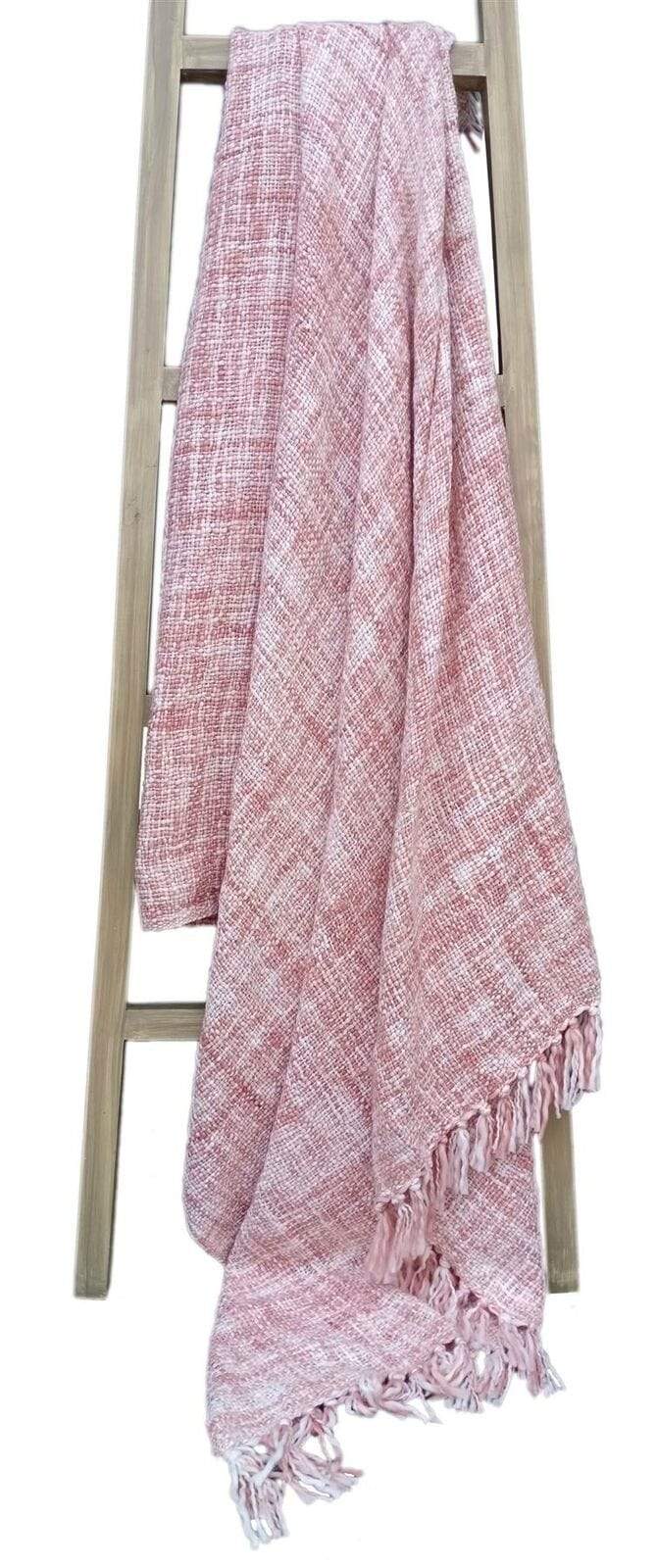 OLIVIA ROCCO Throw PINK French Tonal Chenille Throw Wholesale Manchester UK
