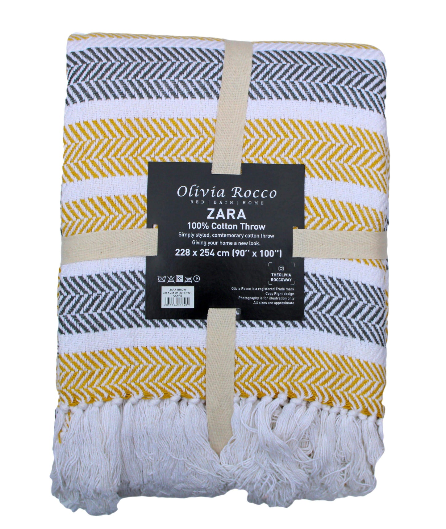 OLIVIA ROCCO Throw Zara Pure Cotton Throw Wholesale Manchester UK