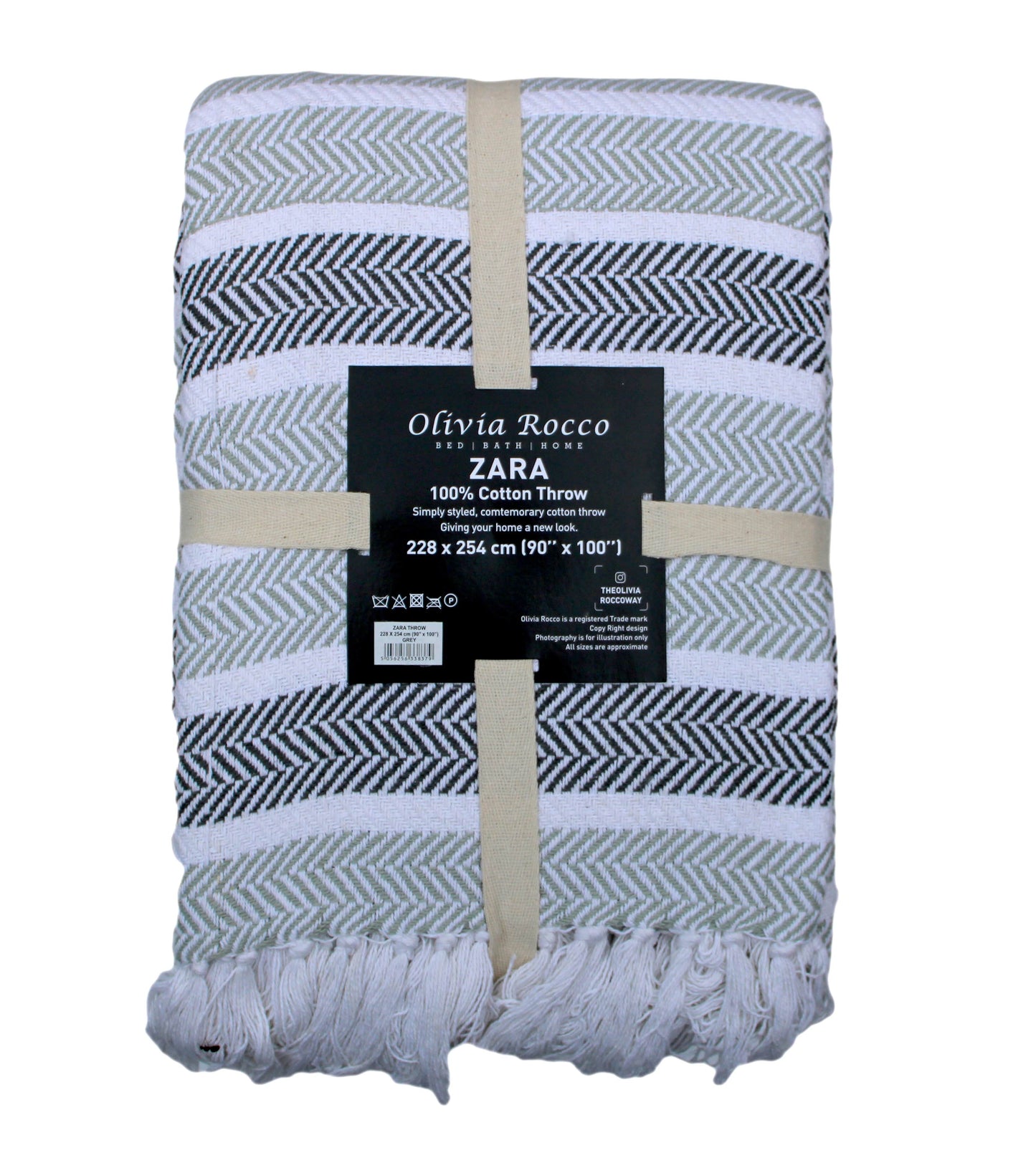 OLIVIA ROCCO Throw Zara Pure Cotton Throw Wholesale Manchester UK