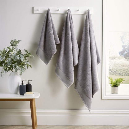 OLIVIA ROCCO Towel HAND TOWEL / GREY Luxury 600GSM Bamboo Towels, Eco Friendly Bathroom Essentials Wholesale Manchester UK