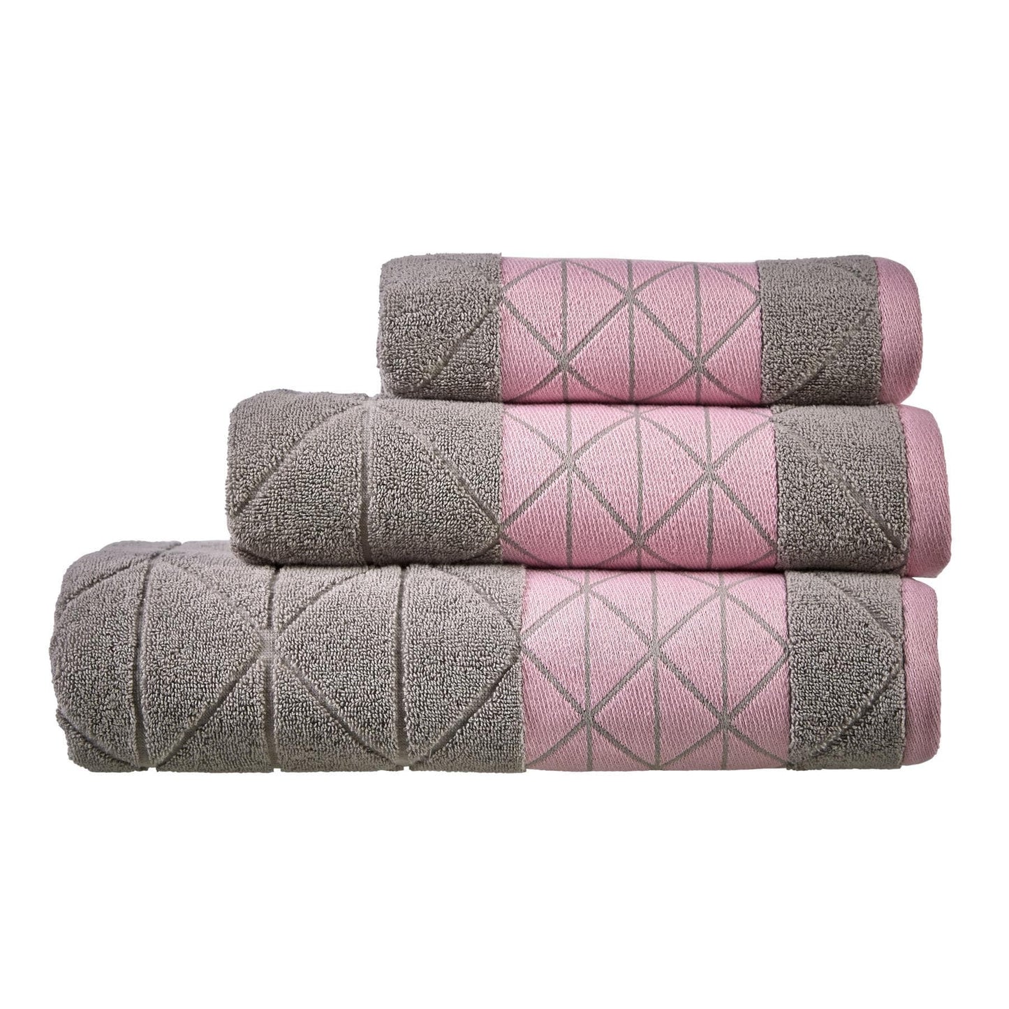 OLIVIA ROCCO Towel Inca Diamond Jacquard 600GSM Towels Wholesale Manchester UK
