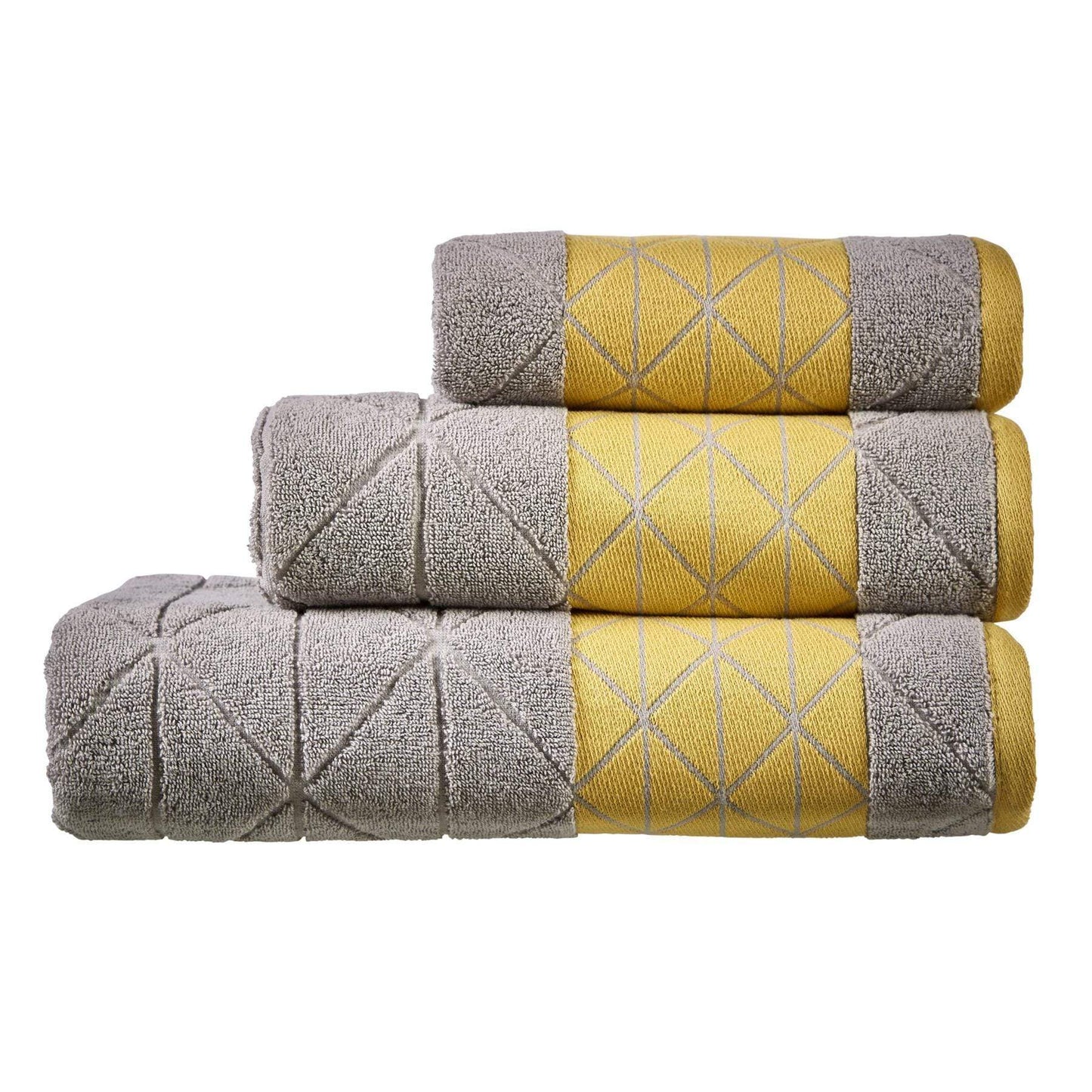 OLIVIA ROCCO Towel Inca Diamond Jacquard 600GSM Towels Wholesale Manchester UK