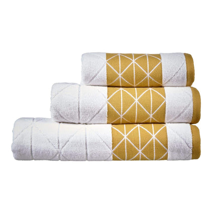 OLIVIA ROCCO Towel Inca Diamond Jacquard 600GSM Towels Wholesale Manchester UK